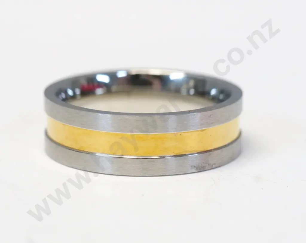 mans wedding ring stamped steel Image 1++