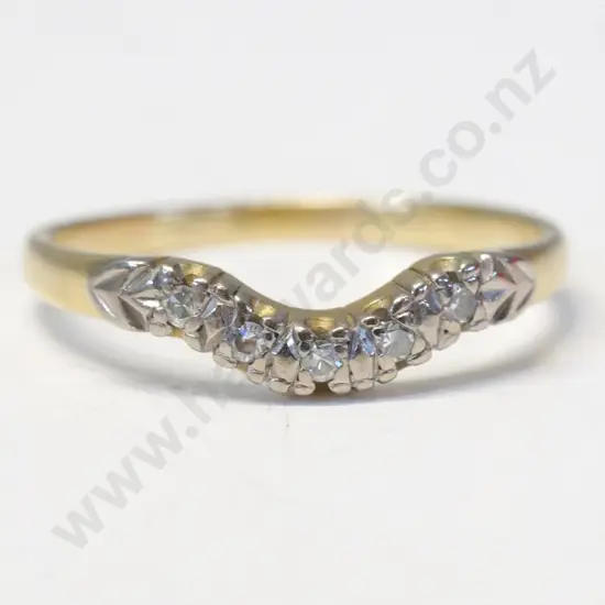 9ct diamond ring - stamped