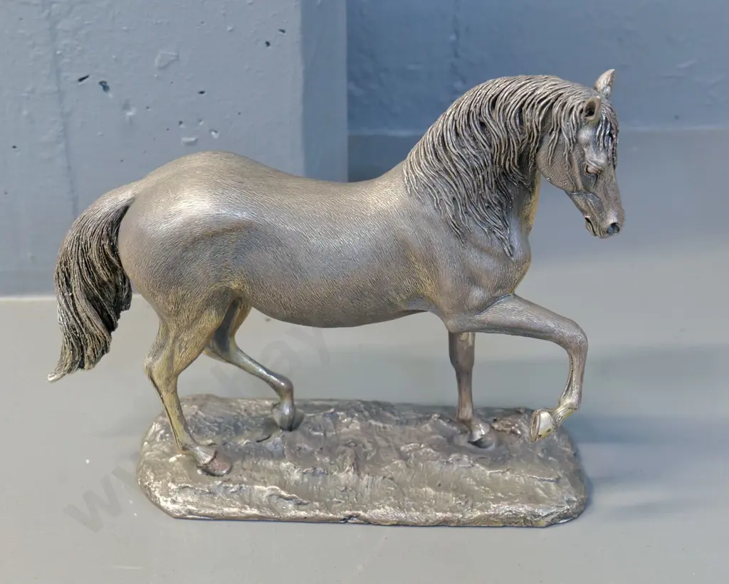 Spanish cast metal horse figure - stamped Nico H-200 L-240 Image 1++