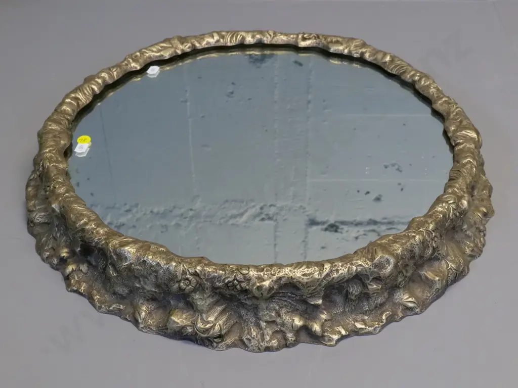 cast metal framed mirrored cake stand - H-65 Diameter 500 Image 1++