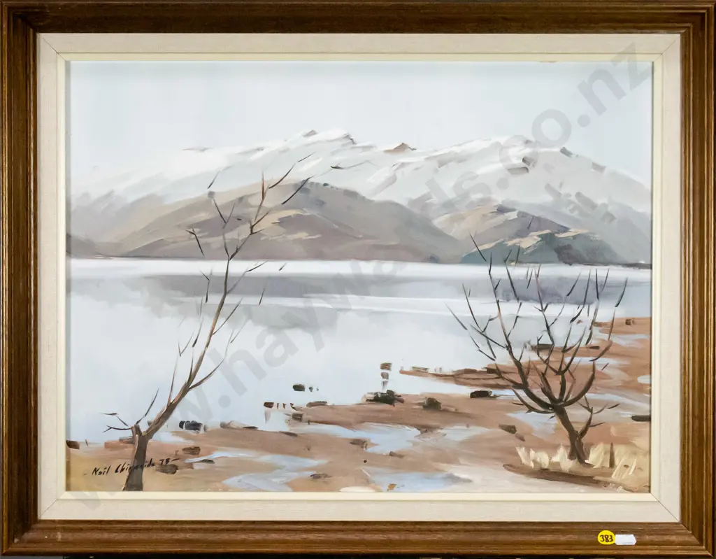 Neil Chirnside '73 - framed oil "Serene Setting - Lake Wanaka" H-350 W-470 Image 1++