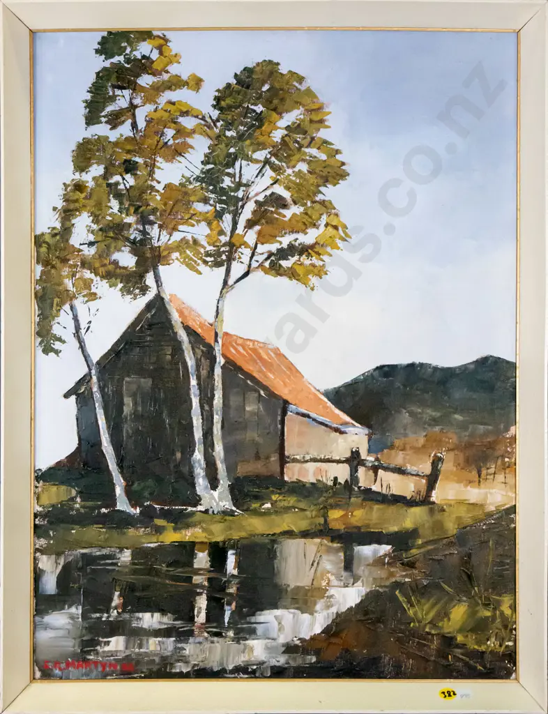 SR Martyn - framed oil - country scene H-510 W-380 Image 1++