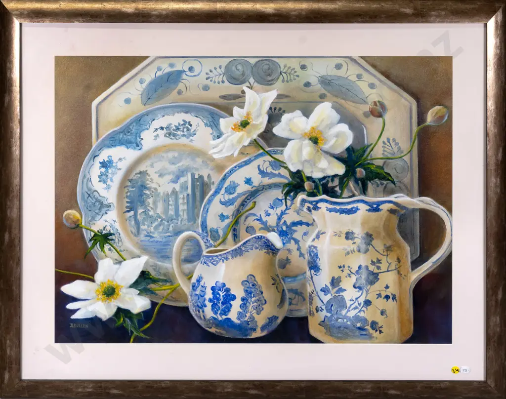 J Bullen - framed oil - still life H-530 W-740 Image 1++