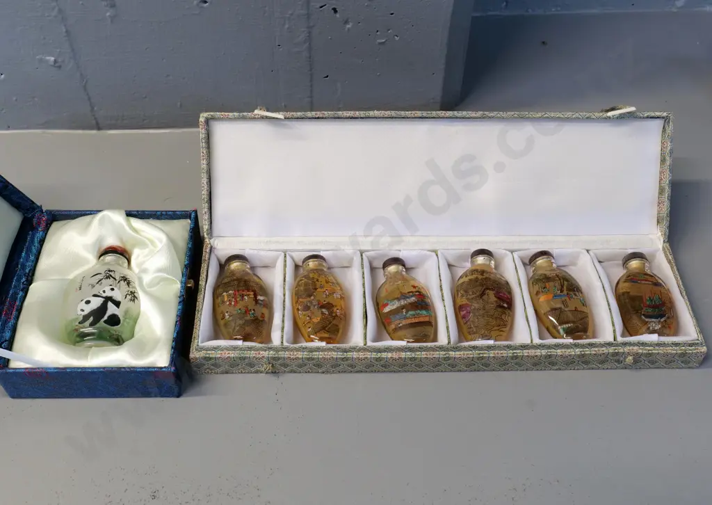 boxed set and single boxed glass scent bottles with interior decoration - panda bottle is H-90 Image 1++