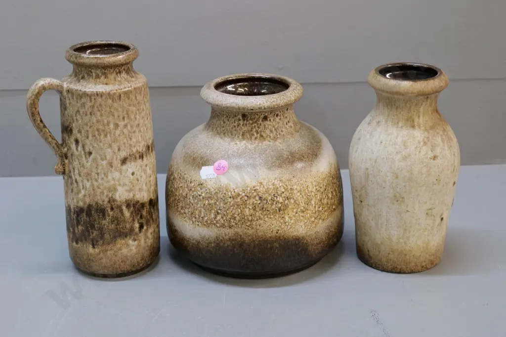 3 Scheurich Keramik German pottery vases - tallest is H-210 Image 1++