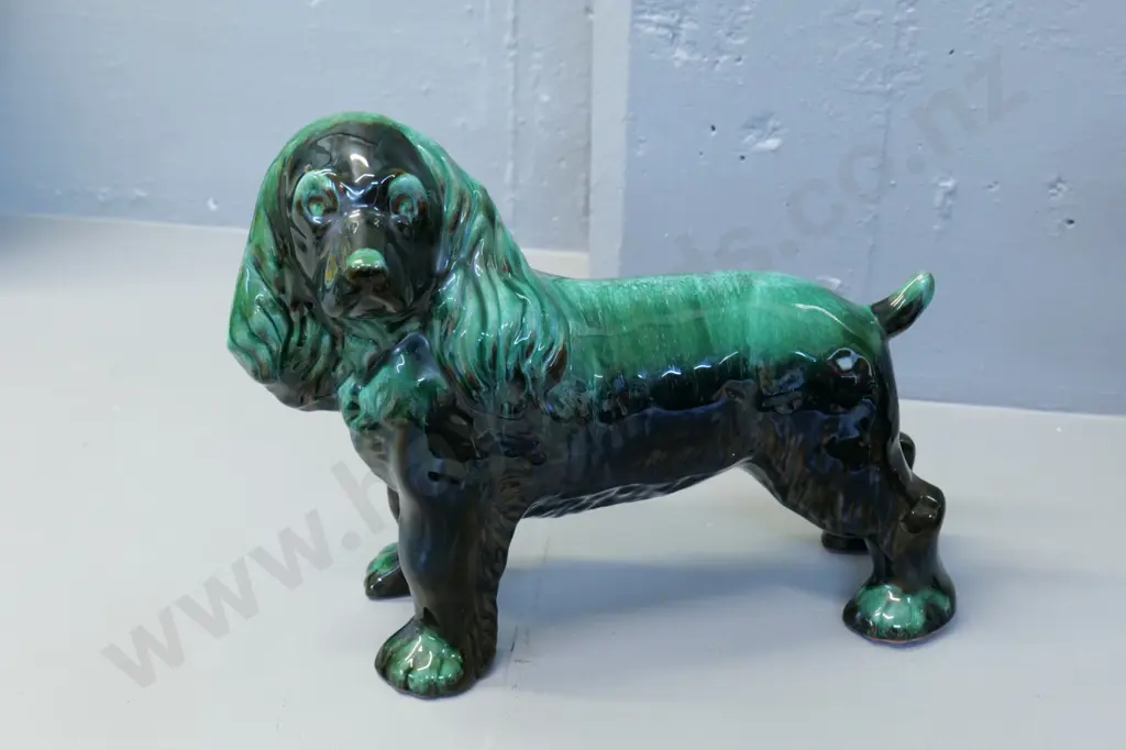 Blue Mountain pottery large spaniel dog figurine H-290 L-370 Image 1++