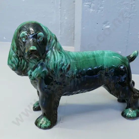 Blue Mountain pottery large spaniel dog figurine H-290 L-370