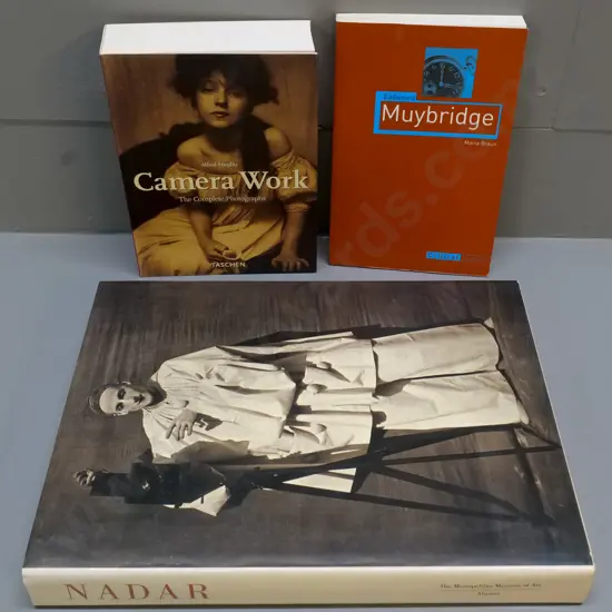 3 photo books - Nadar, pub 1995, Alfred Stieglitz Camera Work complete (small edition) and Edweard Muybridge biography