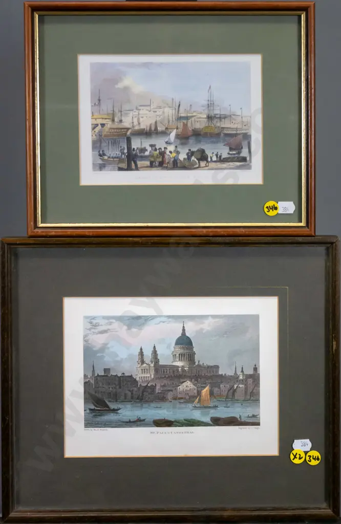 2x reproduction vintage prints - Devonport, St Pauls Cathedral Each H-105 W-170 Image 1++