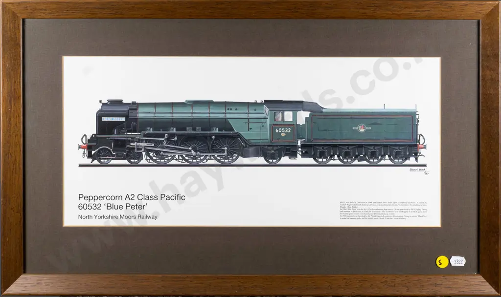 framed ltd edition print 1/87 -  60532 locomotive H-190 W-430 Image 1++
