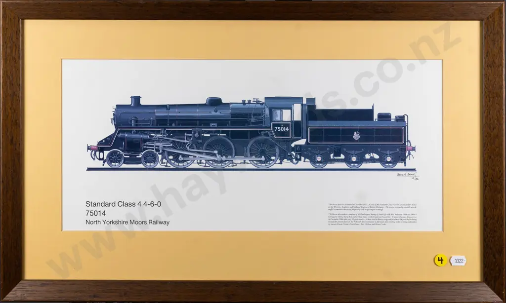 framed ltd edition print 12/86 -  75014 locomotive H-190 W-430 Image 1++