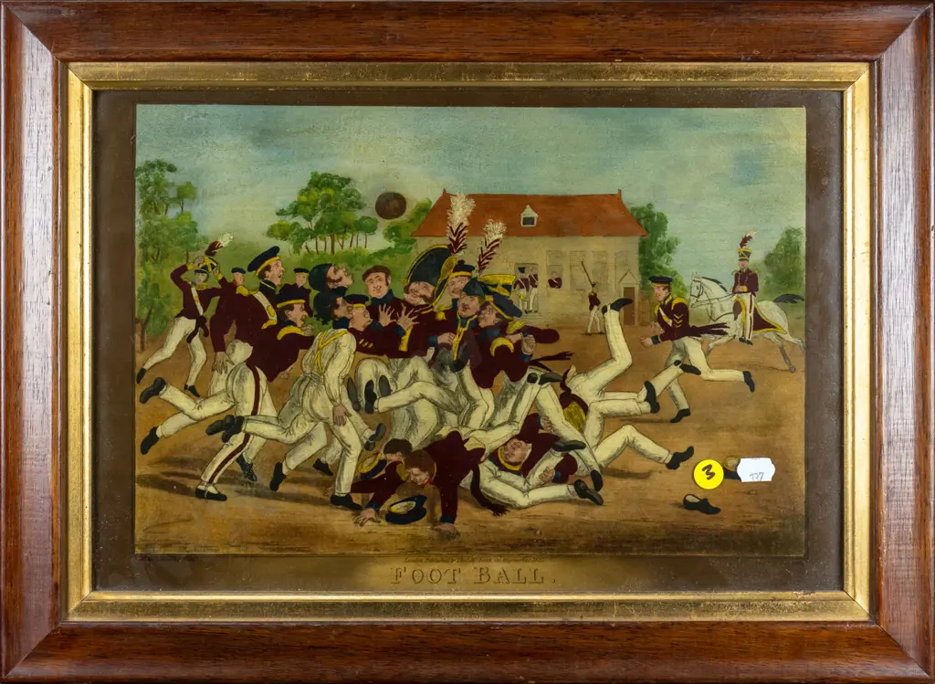 framed reproduction vintage print "Football" H-210 W-320 Image 1++