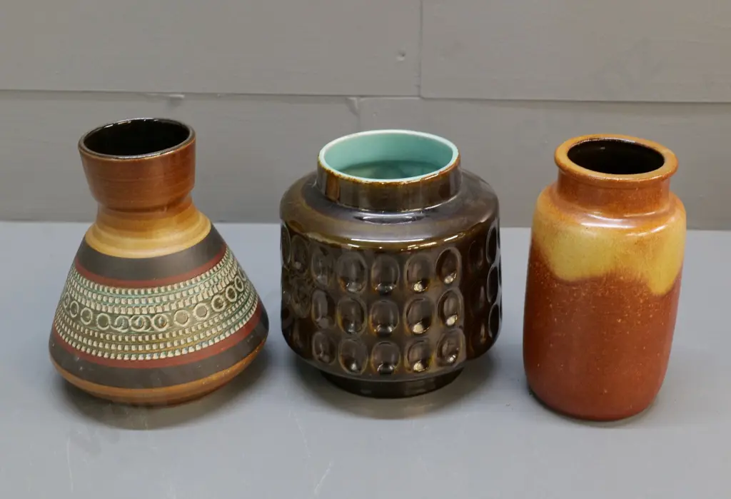 3 German pottery vases - tallest is H-160 Image 1++