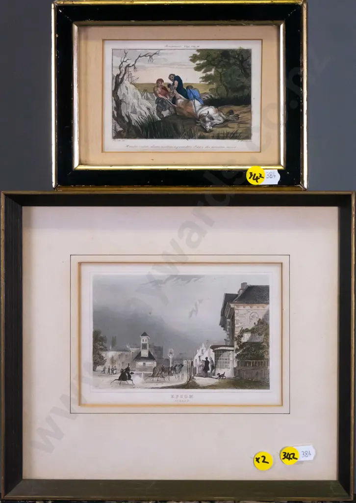 2 framed vintage prints Largest H-90 W-130 Image 1++