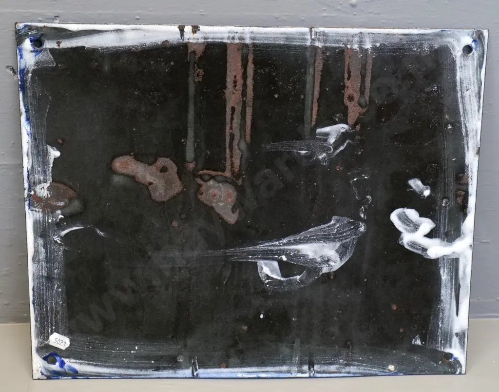 enamel on metal sign - Norwich Union Fire Insurance Society -  some chips around edges H310 W380 Image 1++