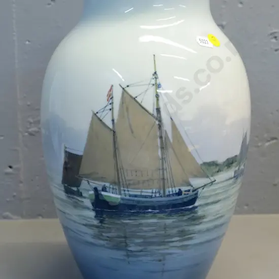 large Copenhagen style vase marked Th. Kjolner, 11/05/1951. H-330 Diameter 200