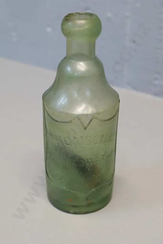 Thomsons and Co aerated waters Dunedin and Oamaru, Edwards Patent, small chip on top, condition is cloudy Image 1++
