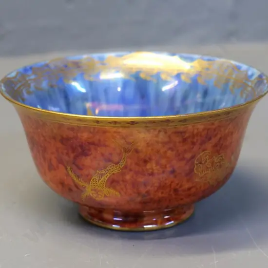 small Wedgwood lustre butterfly bowl - diameter 100