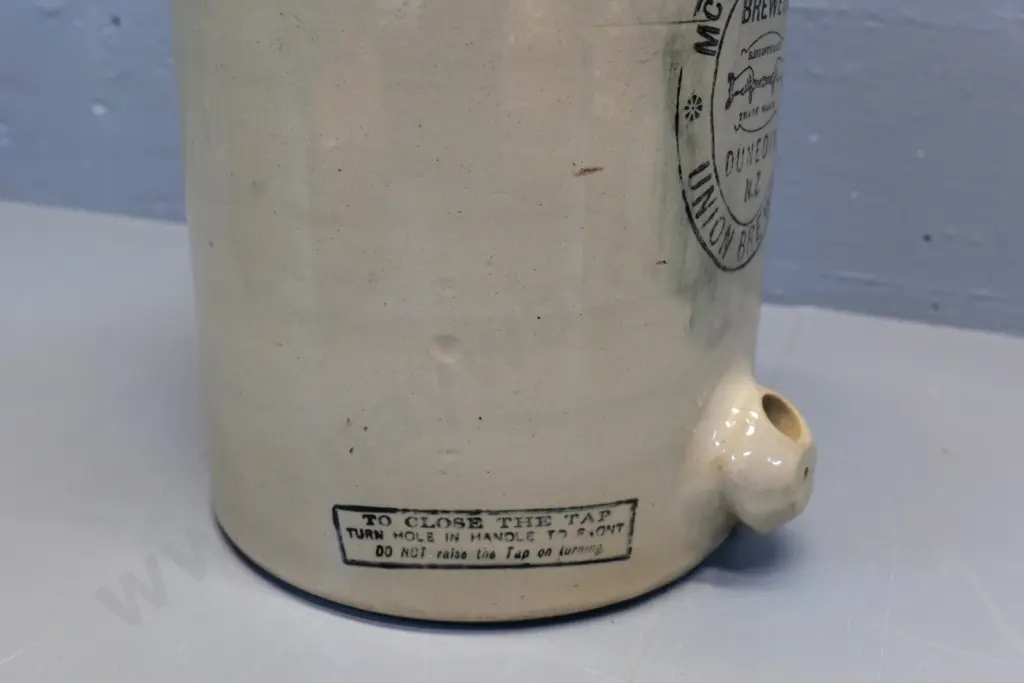 stone crock, two gallon, McGavin and Co. Ltd Dunedin, Union Brewery, condition average, Image 1++
