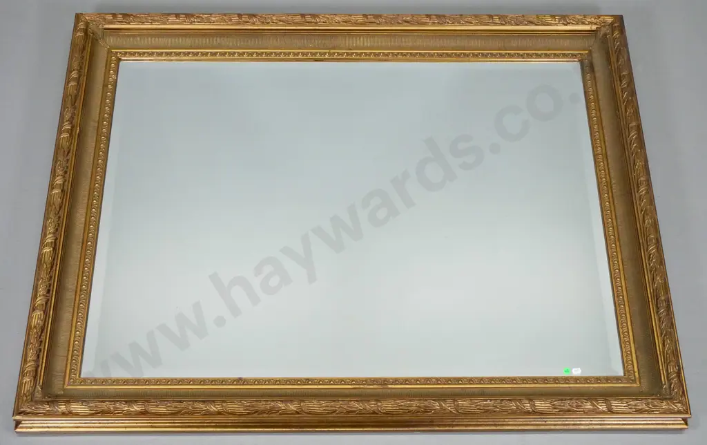 gilt framed bevelled edge wall mirror H-1010 W-1280 Image 1++