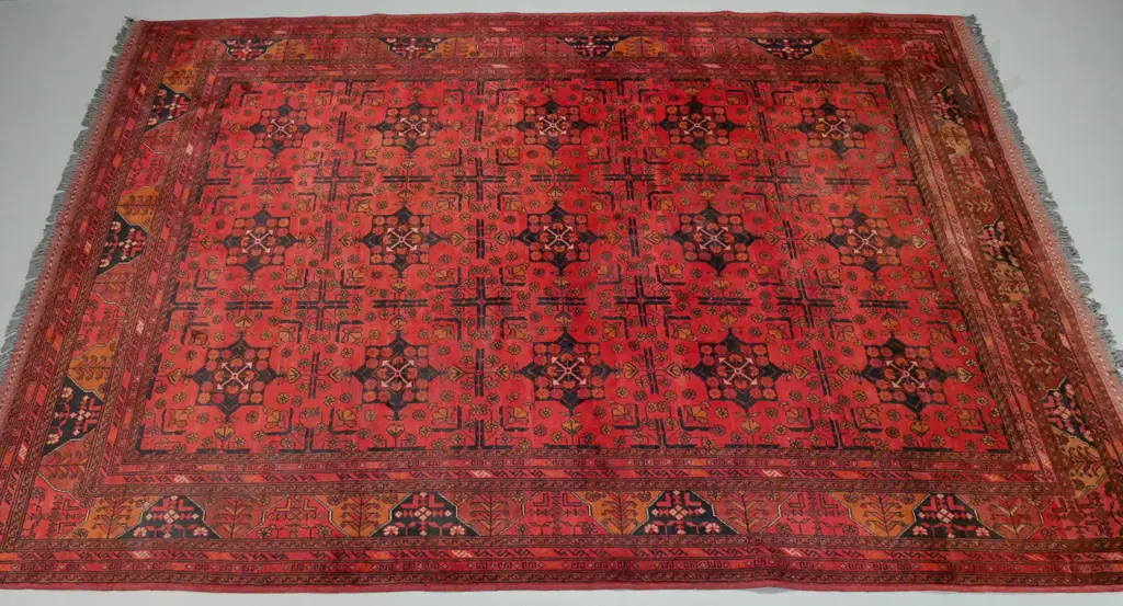 large Afghani hand-knotted wool floor rug L3050 W2070 Image 1++