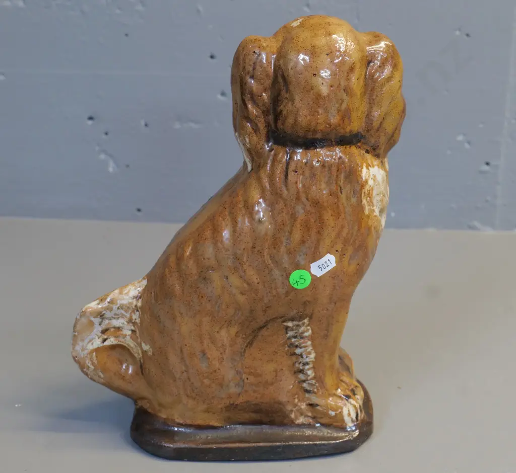 vintage Staffordshire dog, no maker's mark H-300 Image 1++