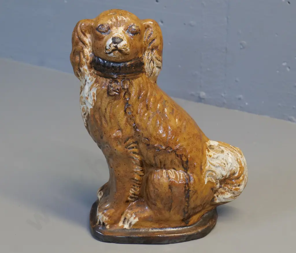 vintage Staffordshire dog, no maker's mark H-300 Image 1++