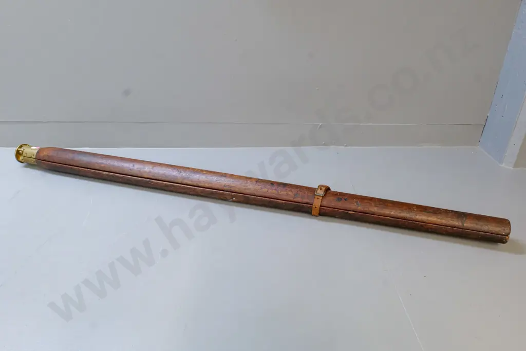 large set of wood and brass tripod legs w/ threaded top plate - L-1470 Image 1++