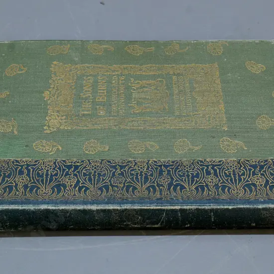 The Songs of Burns - illustrated book of Robbie Burns songs, pub. Bailey & Feguson H-350 W260 covers very worn