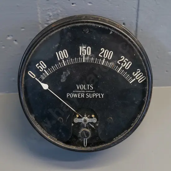 vintage large Westinghouse AC volt meter - diameter 190, D-95