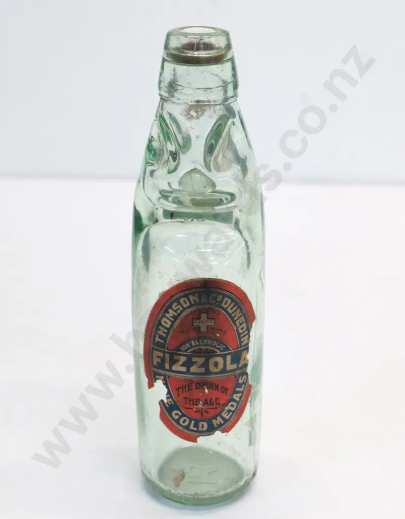 marble bottle, Thomsons and Co Dunedin 1907, label Fizzola, condition very good, H-240 Image 1++