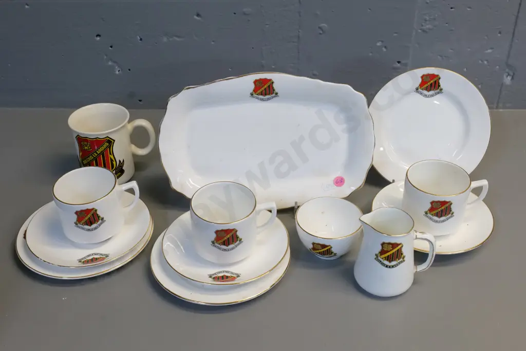 assorted Grafton teaware and a Crown Lynn mug - all with Waitaki GIrl's High School monogram Image 1++