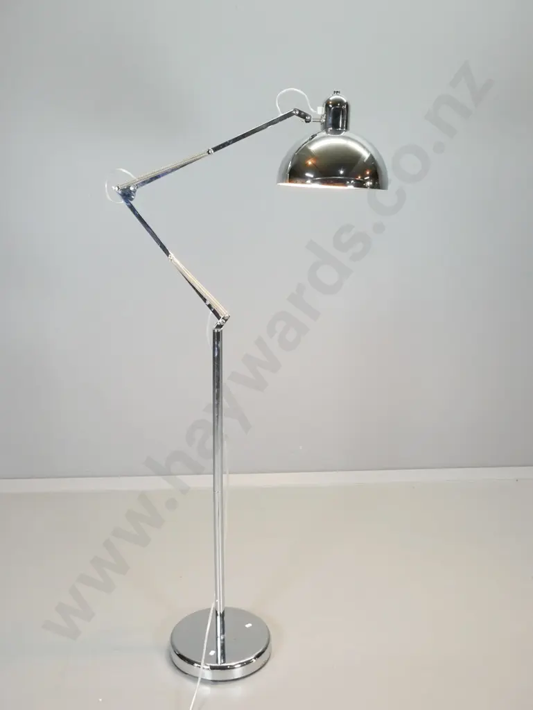 chrome anglepoise standard lamp - shade D-250, H-1500 max Image 1++