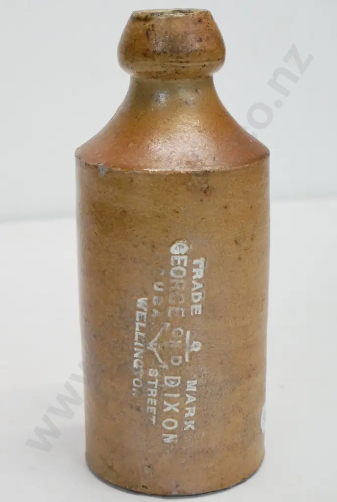 Dumpy ginger beer bottle, George Dixon, Wellington, maker Doulton Lambert, condition very good, Image 1++