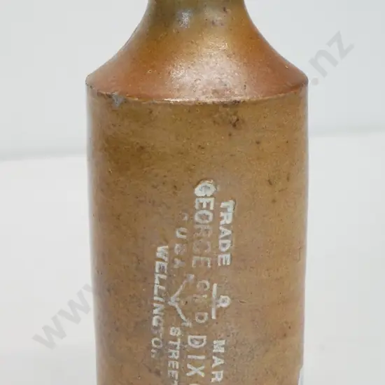Dumpy ginger beer bottle, George Dixon, Wellington, maker Doulton Lambert, condition very good,