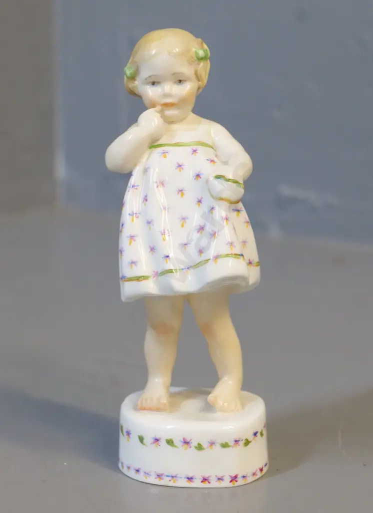 Royal Worcester "Only Me" figure of a girl - modeled by Doughty H-150 Image 1++
