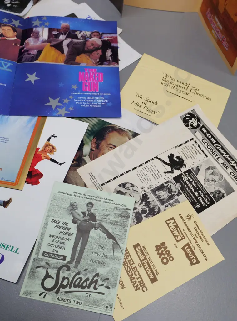 large assortment of film release ephemera, press kits, small posters, clippings, photos, etc. Image 1++
