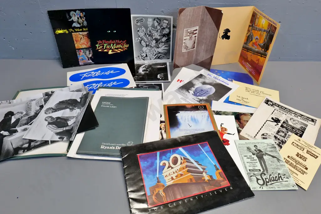 large assortment of film release ephemera, press kits, small posters, clippings, photos, etc. Image 1++