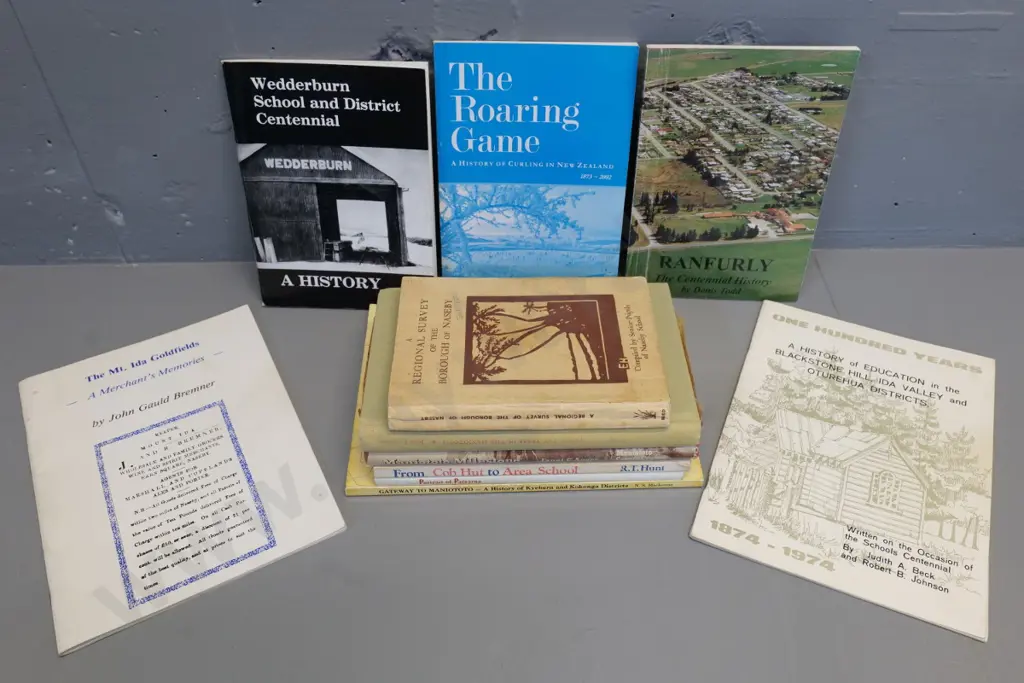 11 assorted local history books & publications on Naseby, Patearoa, Wedderburn, Maniototo etc. Image 1++