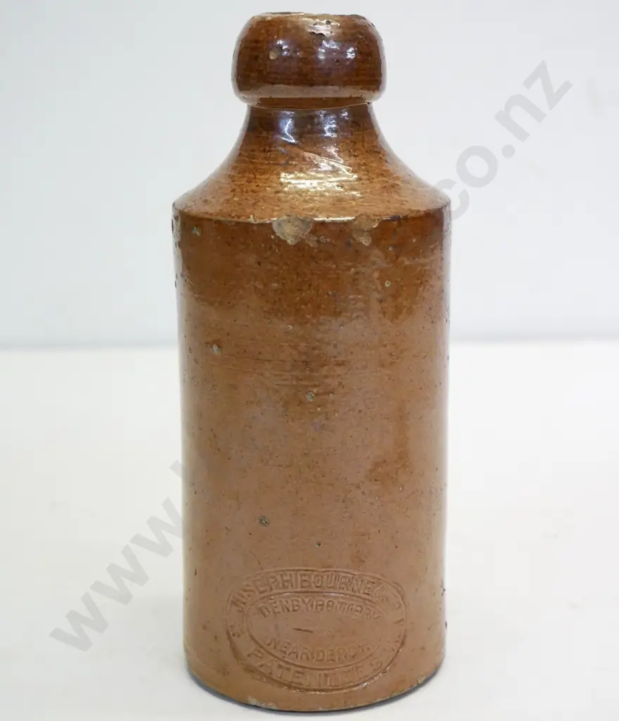 Dumpy ginger beer bottle, Joseph Bourne and Co, Denby Pottery Nearderby, condition poor, Image 1++