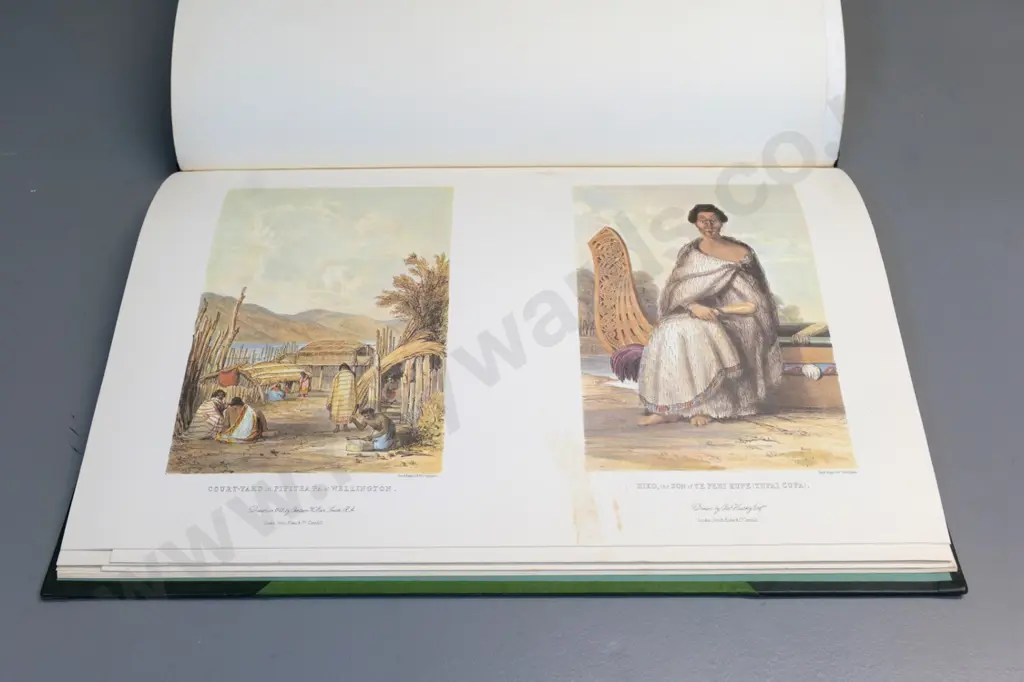 1968 facsimile edition - Illustrations to Adventure in New Zealand,  AH & AW Reed - foxing and staining Image 1++