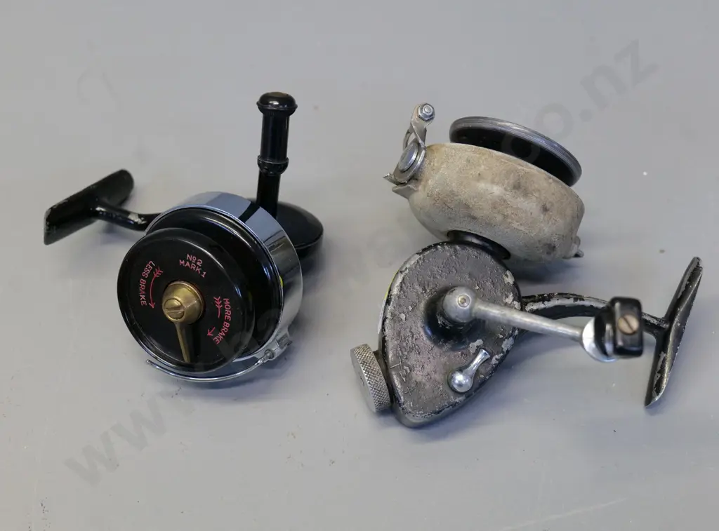 2 fishing reels - one Abu 444 Sweden, one Hardy Bros No. 2 Mk1 Image 1++
