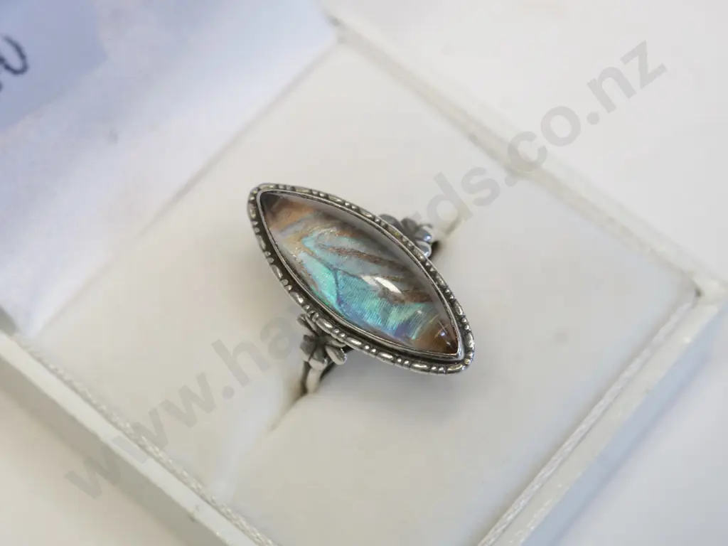 small butterfly wing dish & butterfly wing ring stamped 925 Image 1++