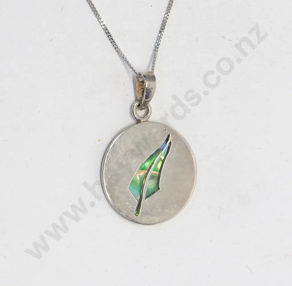 silver leaf necklace chain stamped S925 Image 1++