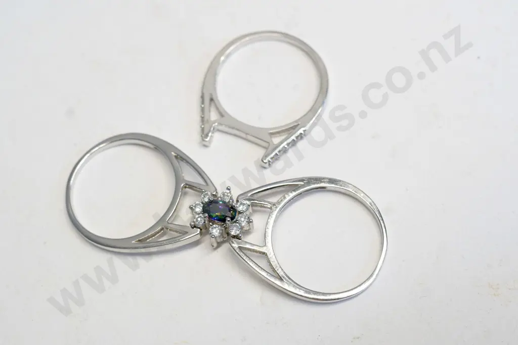 silver folding ring stamped 925 Image 1++