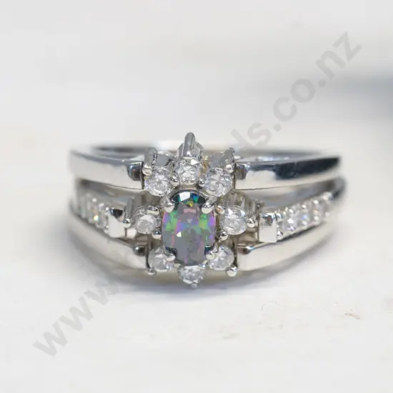 silver folding ring stamped 925