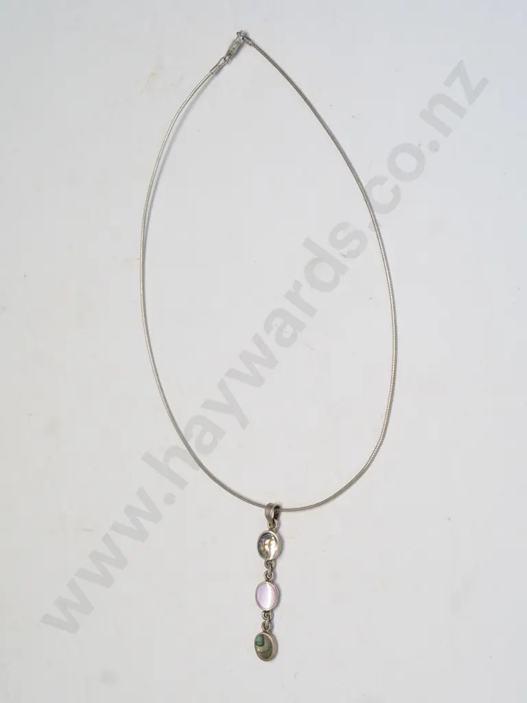 silver drop necklace stamped 925 Image 1++