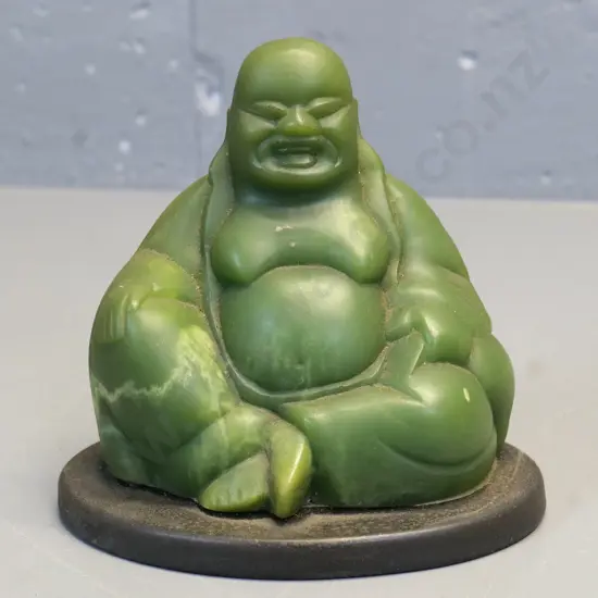 composite Buddha figure on faux marble base H150