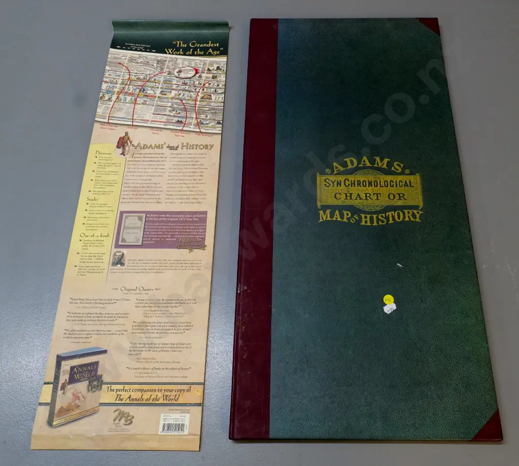 facsimile edition - Adams Synchronological Chart or Map of History - published by Master Books Image 1++