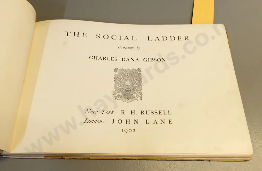 large book - The Social Ladder by Charles Dana Gibson, pub. 1902 - some wear and discolouration Image 1++